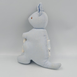 Doudou musical kangourou bleu vichy TROUSSELIER