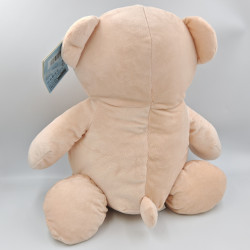 Grand doudou peluche ours écru beige MONOPRIX