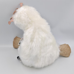 Doudou peluche canard blanc rose or princesse Coin Coin D&C