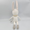 Doudou lapin blanc gris écharpe laine beige H&M