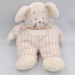 Doudou souris blanche rayé rose BEBE JACADI