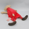 Doudou ours beige rouge pois EGMONT TOYS