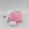 Doudou souris blanche salopette rose LUMINOU
