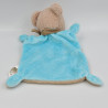 Doudou plat ours beige bleu NICOTOY