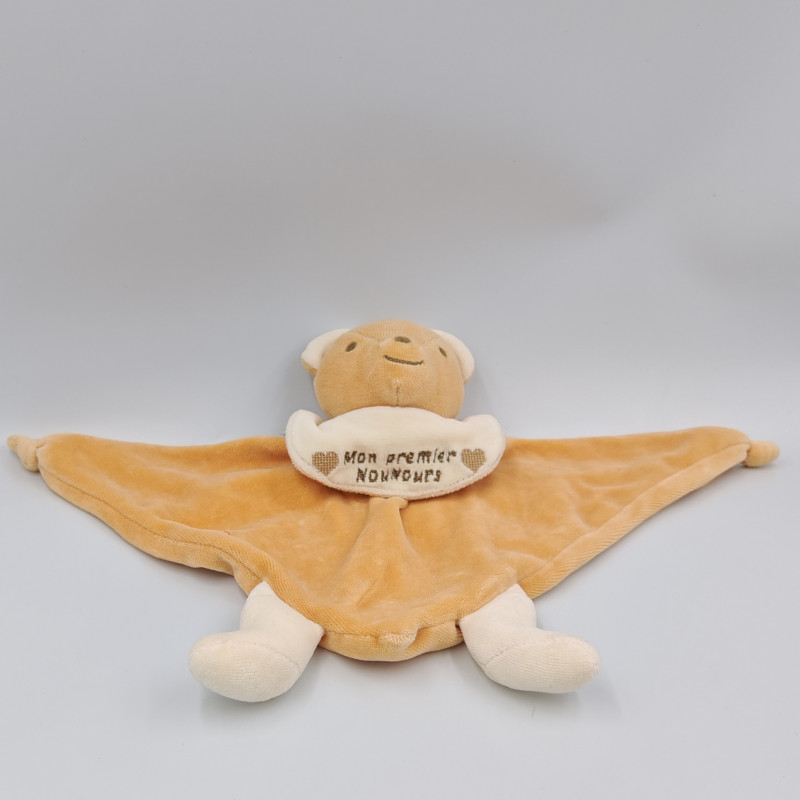 Doudou plat triangle ours beige mon premier NOUNOURS