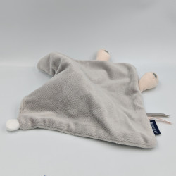 Doudou plat ours gris CANDIDE