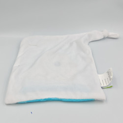 Doudou plat carré blanc poussin BABY CALIN