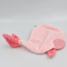Doudou plat baleine rose coeurs