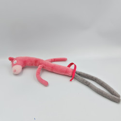 Doudou cheval rose gris rayé DPAM