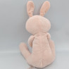 Doudou lapin rose blanc fleurs TOM & KIDDY