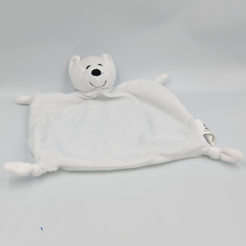 Doudou plat ours blanc CA CREDIT AGRICOLE