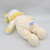 Doudou chien blanc coeurs jaune orange GIPSY