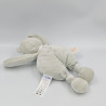 Doudou ours gris vélo BOUTCHOU BOUT'CHOU