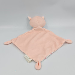 Doudou plat biche renard rose fleurs MES PETITS CAILLOUX CMP