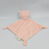 Doudou plat biche renard rose fleurs MES PETITS CAILLOUX CMP