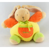 Doudou lapin jaune vert orange TAKINOU 