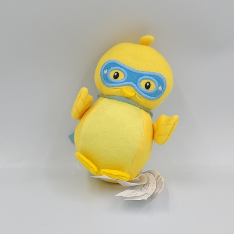 Doudou oiseau poussin jaune super héros IDEAL PROMOTION SERGENT MAJOR