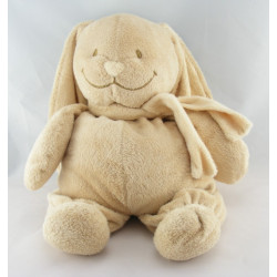 Doudou Lapin Beige foulard écru NICOTOY