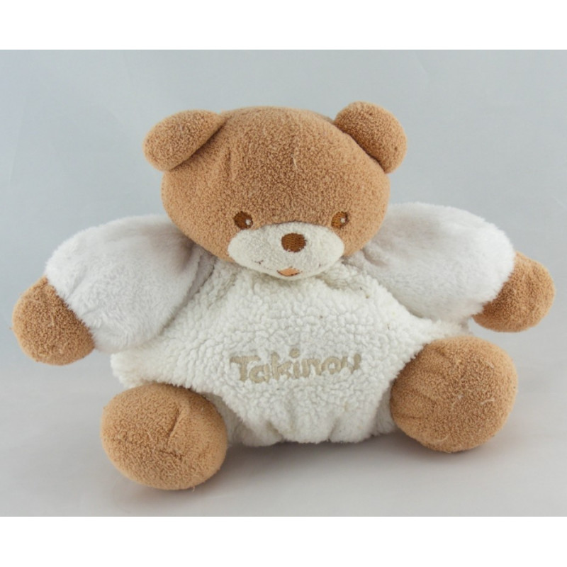 Doudou ours boule marron vert TAKINOU 