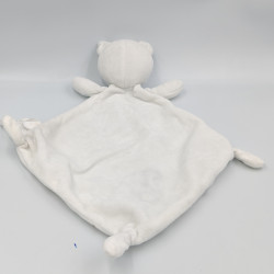 Doudou plat chat blanc glands écureuil MOTS D'ENFANTS
