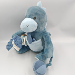 Doudou eveil dinosaure dragon bleu VERTBAUDET
