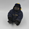 Ancienne Peluche Singe Magical Murphy noir veste jean année 80