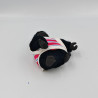 Ancienne Peluche Singe noir pull rayé blanc rose MURPHY
