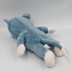 Doudou chat bleu blanc Pistou FLEURUS