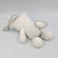 Doudou musical ours blanc gris étoiles SAUTHON