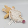 Doudou plat attache tétine luminescent lapin rose prune beige Lumilunes BABY NAT