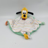 Doudou plat Pluto blanc vert rayé DISNEY