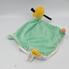 Doudou plat Pluto blanc vert rayé DISNEY