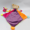 Doudou plat ours beige vert bleu violet rose SIMBA TOYS NICOTOY
