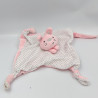 Doudou plat lapin rose blanc pois PLAYGRO