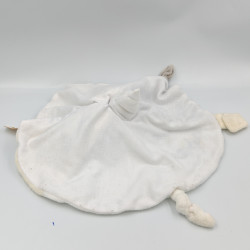Doudou plat rond oiseau mouette grise blanche noir RODA