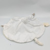 Doudou plat rond oiseau mouette grise blanche noir RODA