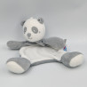 Doudou plat panda gris blanc SUCRE D'ORGE