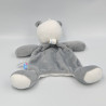 Doudou plat panda gris blanc SUCRE D'ORGE