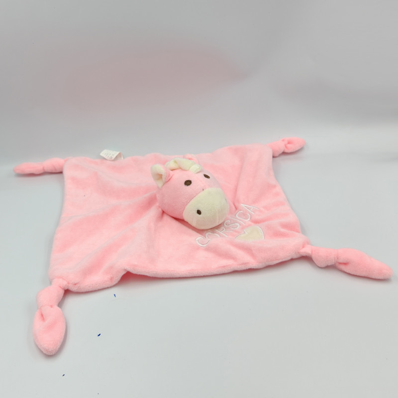Doudou plat ane cheval rose CORSICA