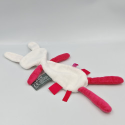 Doudou plat lapin blanc rose ORCHESTRA PREMAMAN