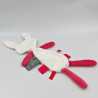 Doudou plat lapin blanc rose ORCHESTRA PREMAMAN