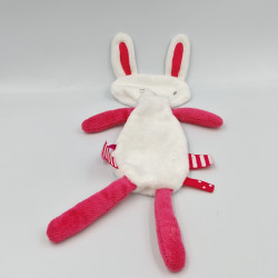 Doudou plat lapin blanc rose ORCHESTRA PREMAMAN