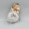 Doudou et compagnie musical ours beige blanc petit roi Lovely bear