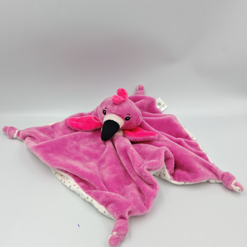 Doudou plat flamant rose PETJES WORLD