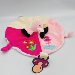 Doudou plat rond flamant...