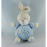 Doudou lapin rayé bleu ABC NICOTOY