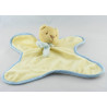 Doudou plat ours bleu jaune foulard orange COMPTINE