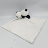 Doudou panda mouchoir blanc noir pois