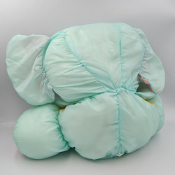 Grande Peluche Puffalump éléphant bleu vert rose orange MBI
