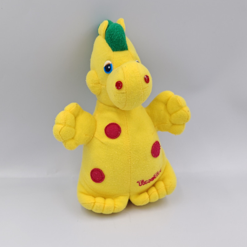 Doudou dragon dinosaure jaune vert Timothy Pampers